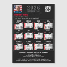 Politisk Kampanj QR-kod 2026 Magnetisk kalender