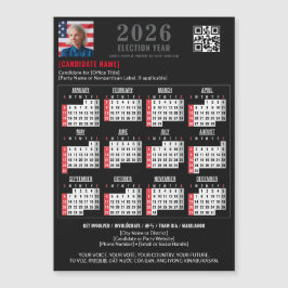 Politisk Kampanj QR-kod 2026 Magnetisk kalender