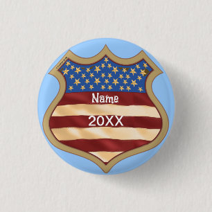 Politisk Kampanj Shield Knapp