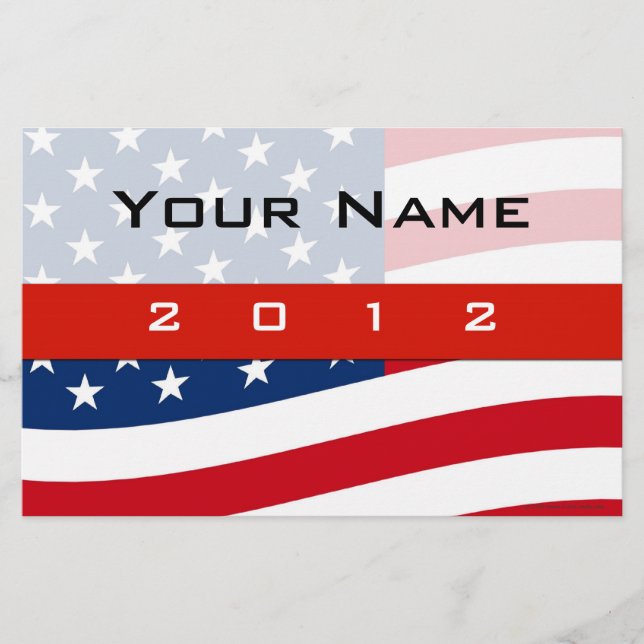 Politisk kampanjfolderutskrift, med. storlek flygblad (Framsidan)