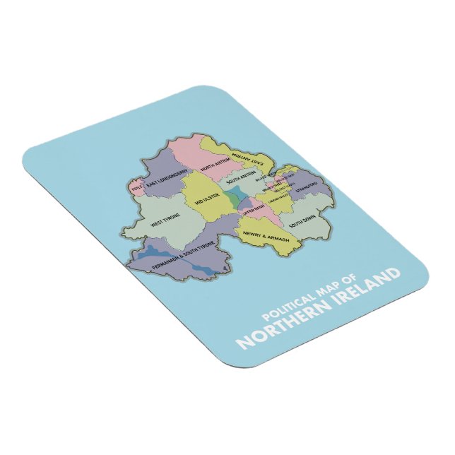 Politisk Karta i Nordirland. Magnet (Högersidan)
