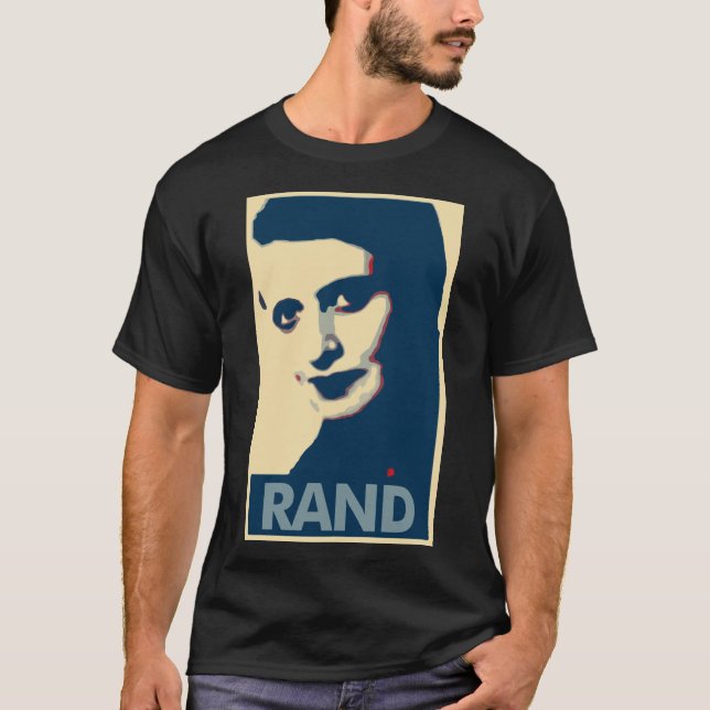 Politisk parodi för Ayn Randaffisch T Shirt (Framsida)