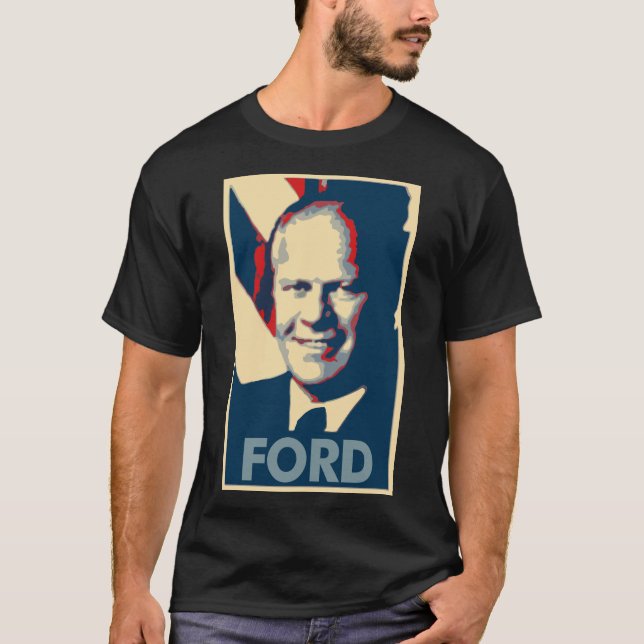 Politisk parodi för Gerald Ford affisch T Shirt (Framsida)