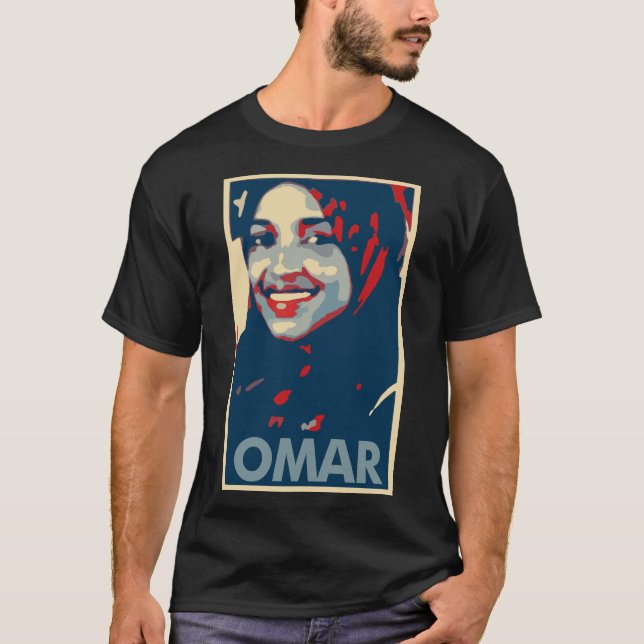 Politisk parodi för Ilhan Omar affisch T Shirt (Framsida)