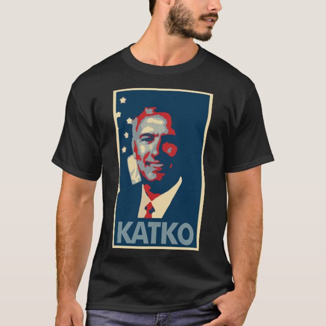 Politisk parodi för John Katko affisch T Shirt (Framsida)