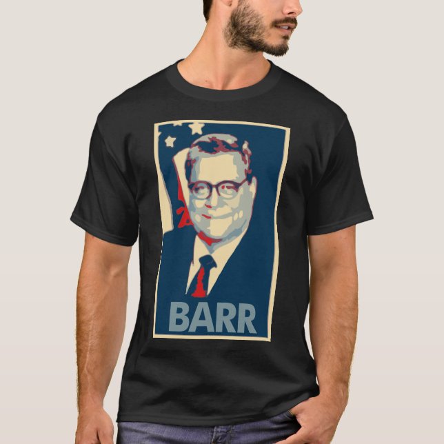 Politisk parodi för William Barr affisch T Shirt (Framsida)
