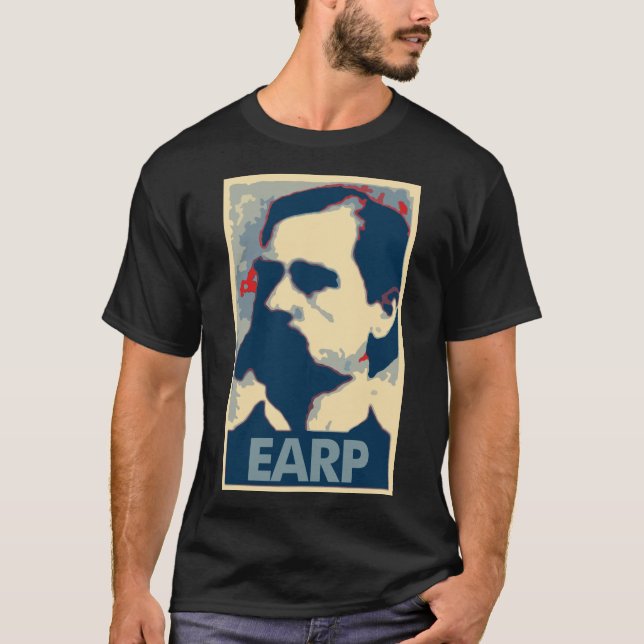 Politisk parodi för Wyatt Earp affisch T Shirt (Framsida)