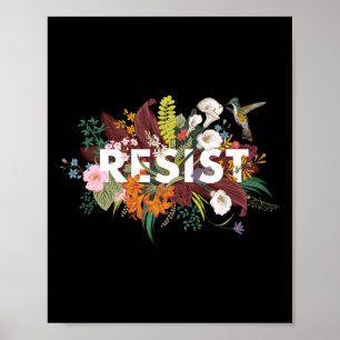 Politisk protest mot blommigt poster