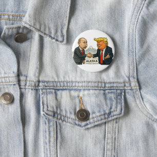 Politisk satir: Putin och Trump Meeting i Alask Knapp