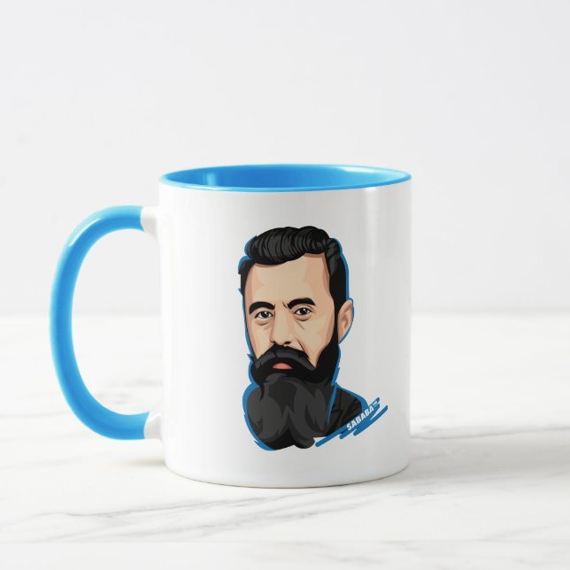 Politisk sionism för SABABA™ Theodor Herzl Israel Mugg (Vänster)