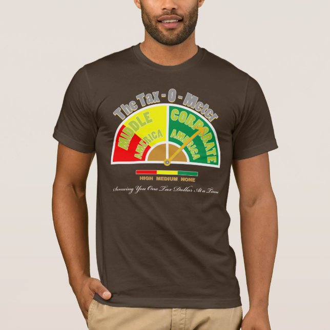 Politisk skjorta | skatten - o mäter | färg t-shirt (Framsida)