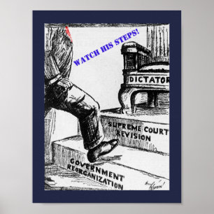 Politisk tecknad för Anti trumf - förändrad gammal Poster
