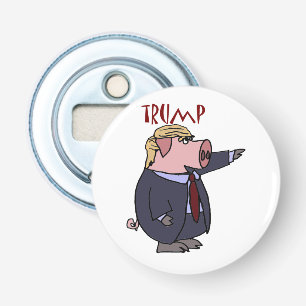 Politisk tecknad för rolig Donald Trump gris Flasköppnare