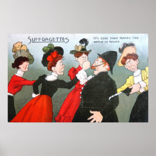 Politisk tecknad för Suffragettes Poster