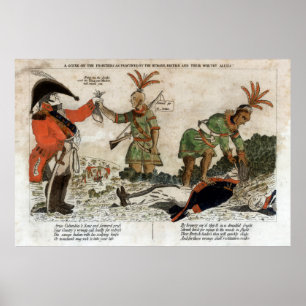 POLITISK TECKNAD KRIG 1812 POSTER