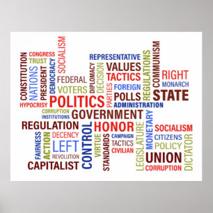 Politisk typografi poster