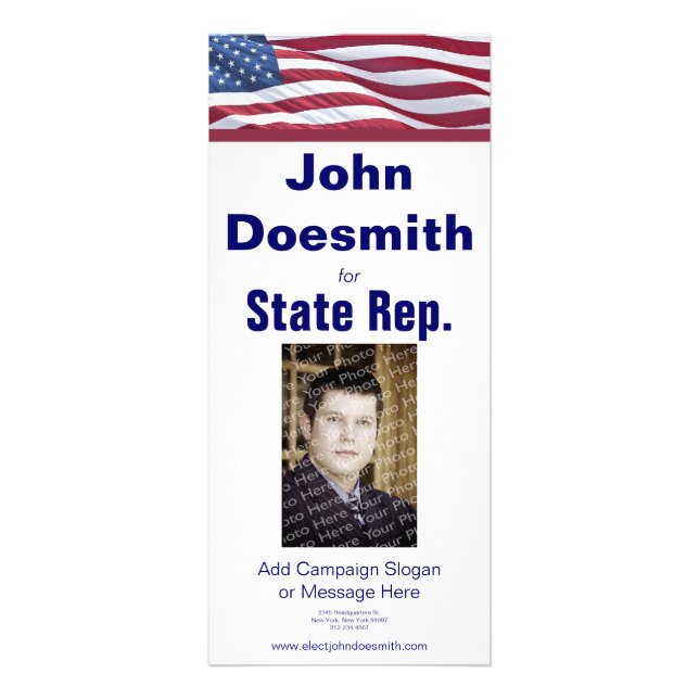 Politisk Val Informationskort Mall Reklamkort (Framsidan)