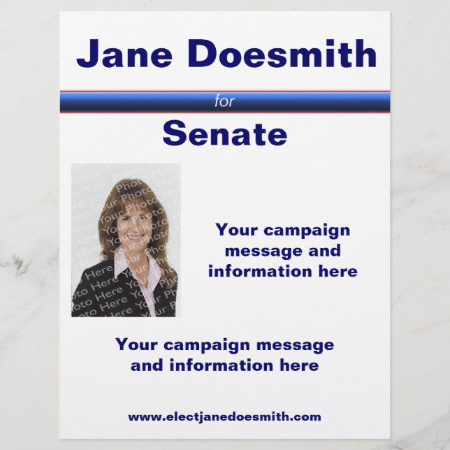 Politisk valfoldermall reklamblad (Framsidan)