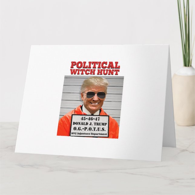 Politisk Witch Hunt i Donald Trump Kort (Framsida)