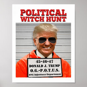 Politisk Witch Hunt i Donald Trump Poster
