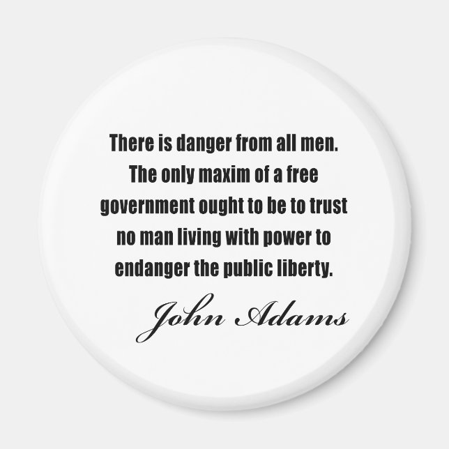 Politiska citat av John Adams Magnet (Framsidan)