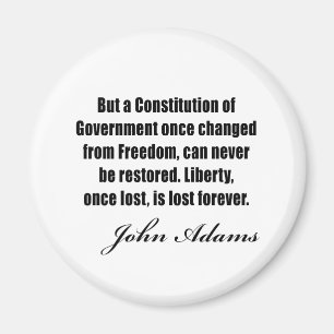 Politiska citationstecken av John Adams Magnet