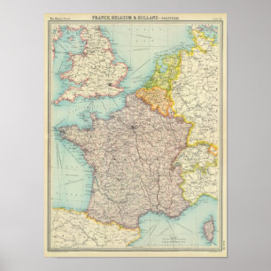 Politiska frankriken, Belgien & Holland Poster