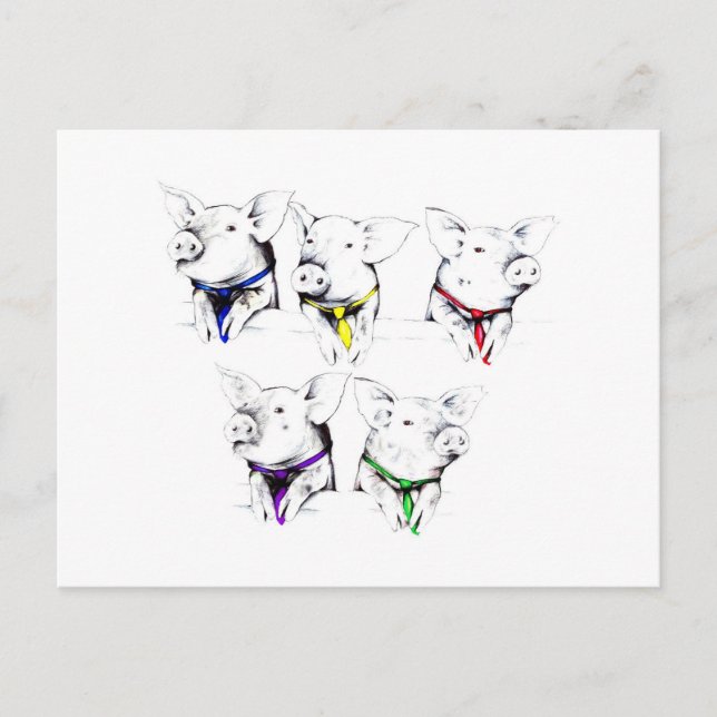 Politiska Grisar (vykort) Vykort (Framsida)