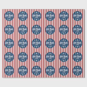Politiska Kampanj - Patriotiska Stars och stripes Presentpapper