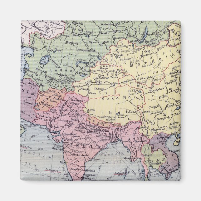 Politiska Karta | Asien Magnet (Framsidan)