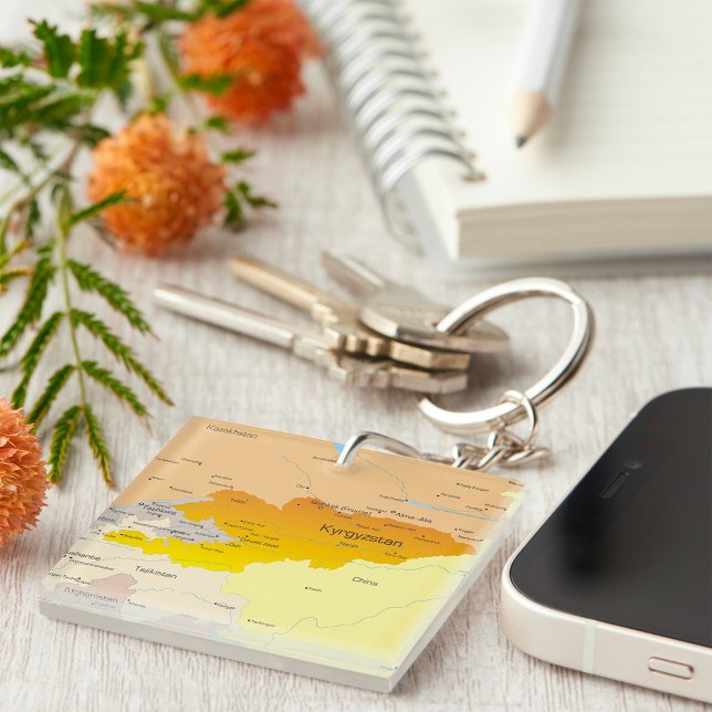 Politiska Karta i Kirgizistan och Centralasien (Skapare uppladdad)