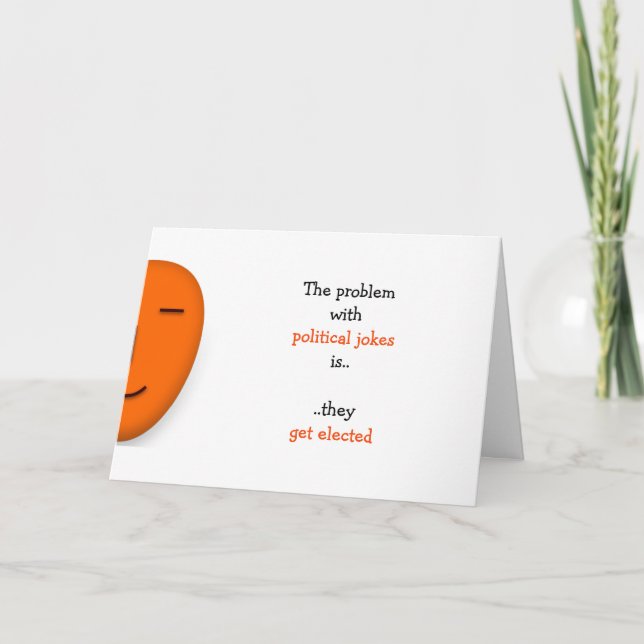 Politiska skämt får vald rolig politikhumor kort (Framsida)
