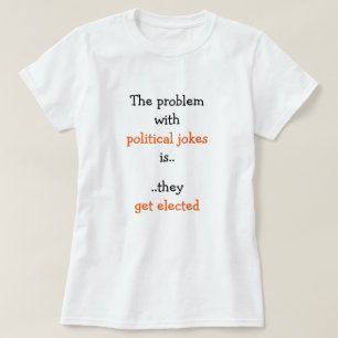 Politiska skämt Hämta vald Politik Humor Funny T Shirt