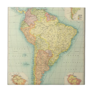 Politiska South America Kakelplatta