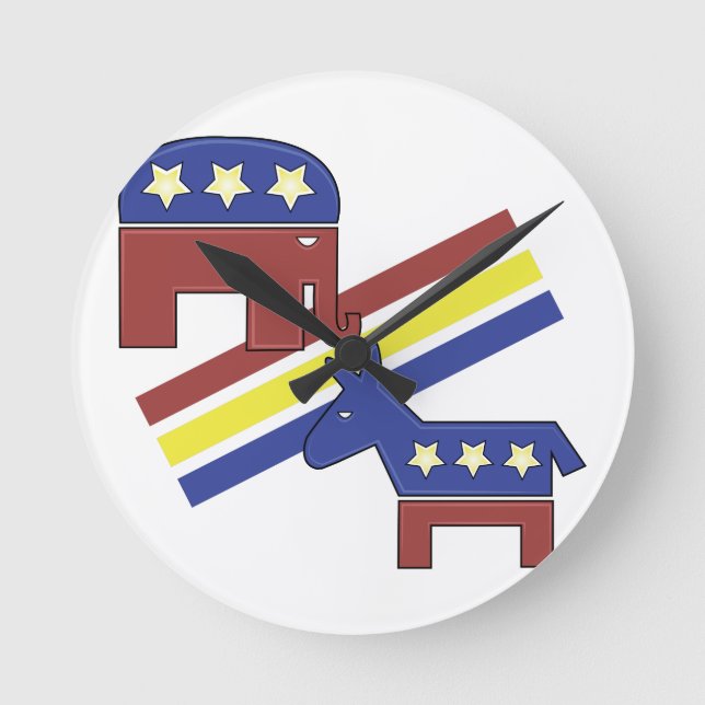 Politiska symboler rund klocka (Framsida)