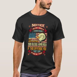Politiskt felaktig patriotisk Välsigna dig-Amerika T Shirt