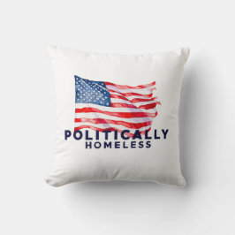 Politiskt hemlös USA flagga Amerika Förenta Stater Kudde