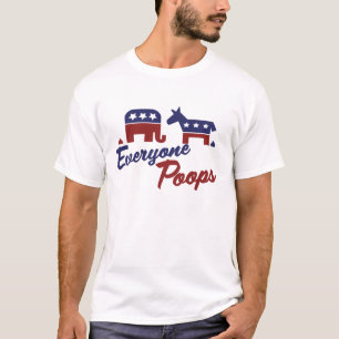 Politiskt humor Alla Poops Tee