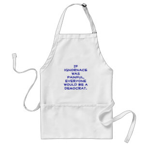 Politiskt humor pro-Demokrat apron. Förkläde
