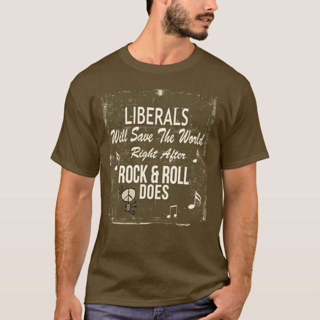 Politiskt humorliberal person Rpck och rullT-tröja T Shirt (Framsida)