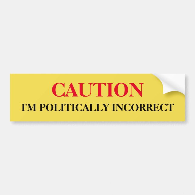 Politiskt Inkorrekt Bildekal (Framsidan)