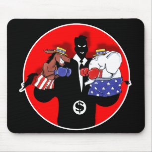Politiskt marionettspel musmatta