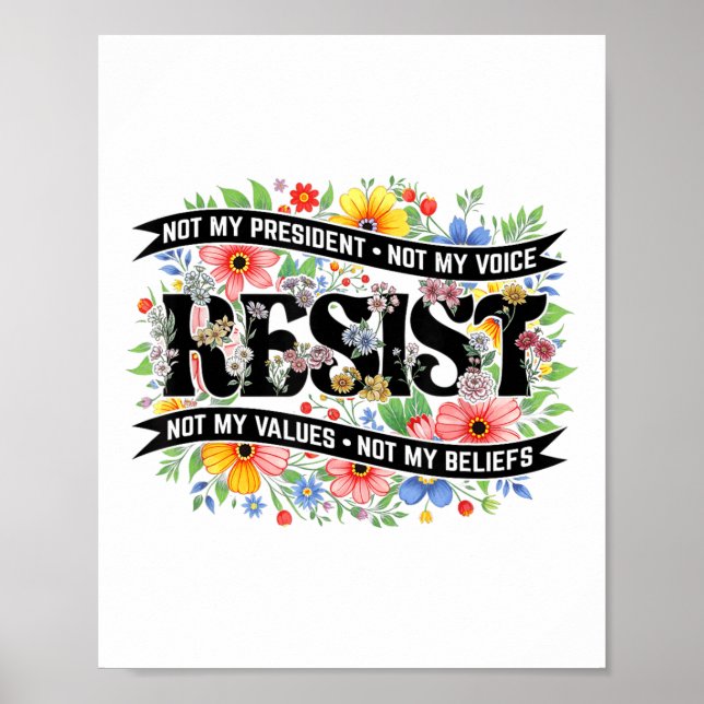 Politiskt motstånd mot protester, inte min preside poster (Framsidan)