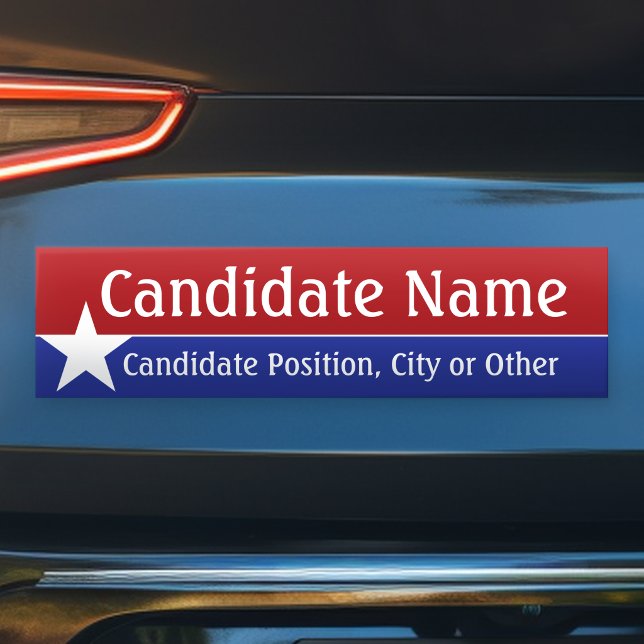 Politiskt tema - Anpassa den här stötfångaren! Bildekal (Create Your Own Bumper Sticker - Great for any election)