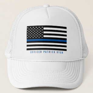 Politiskt tunn blå linje amerikansk Flagga Lägg Keps