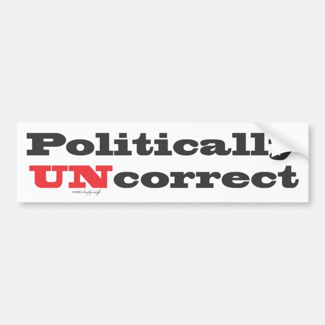 politiskt UNcorrect 1.ai Bildekal (Framsidan)