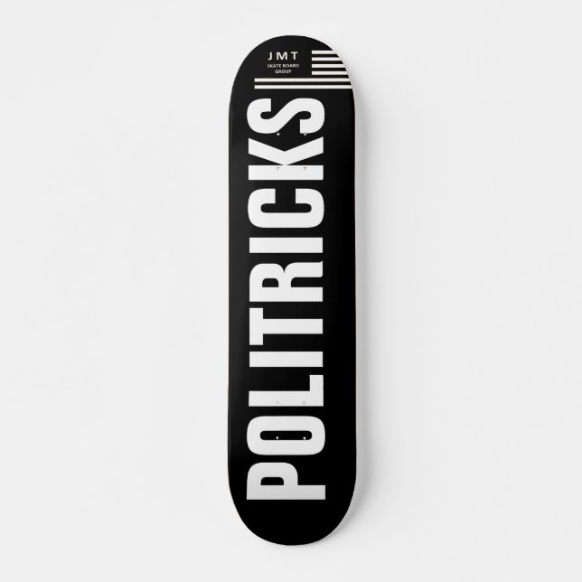 POLITRICKS Skateboard, 7¾" Däck Mini Skateboard Bräda 18,5 Cm (Framsida)