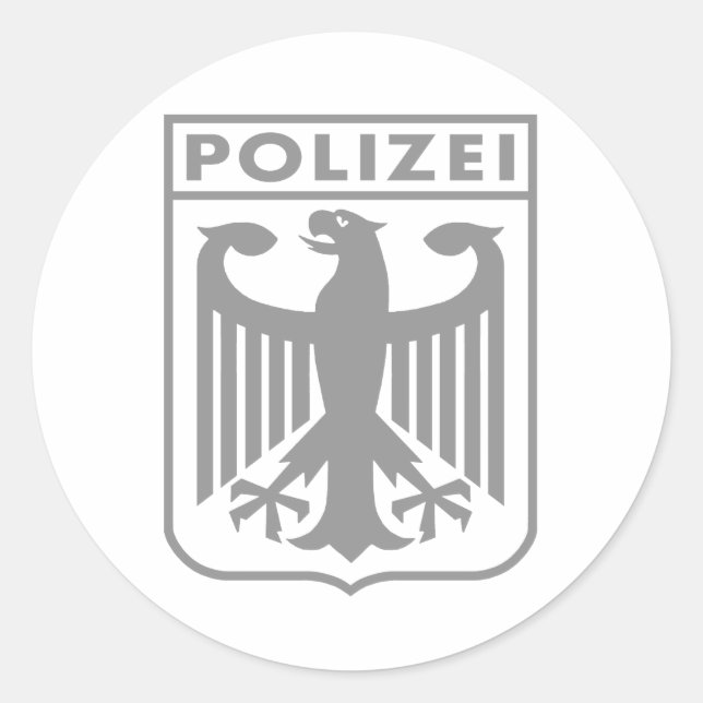Polizei Runt Klistermärke (Framsida)