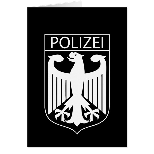 POLIZEI - Tyska polissymbolgåvor Hälsningskort (Framsidan)