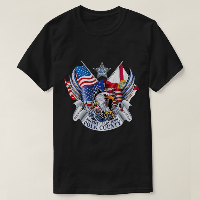 Polk County Grady Judd Patriotic Eagle T-Shirt (Design framsida)